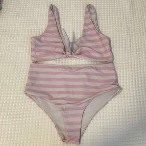 Pink & white Bikini set